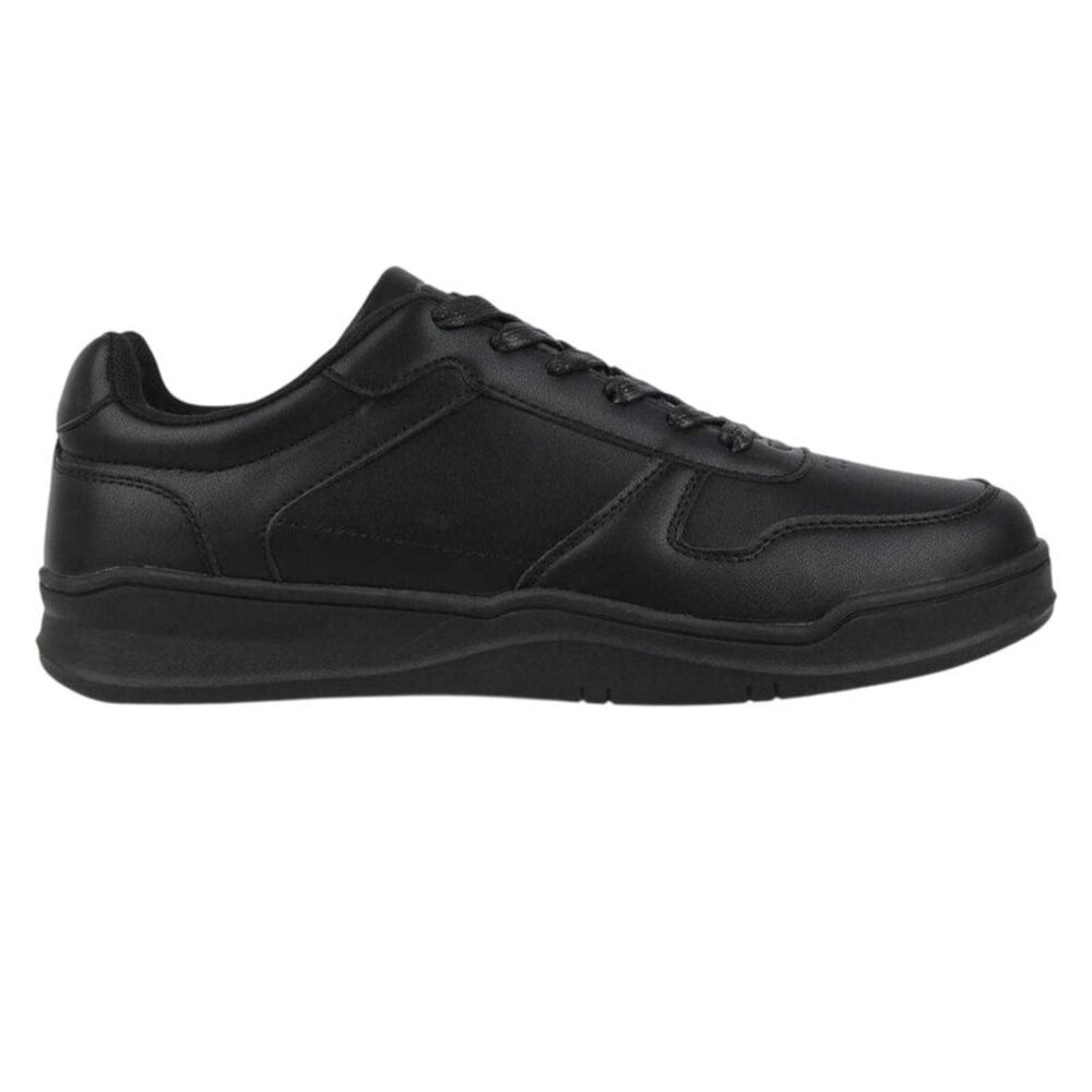 Giorgio Mens Faux Leather Lace Up Sneakers / Black